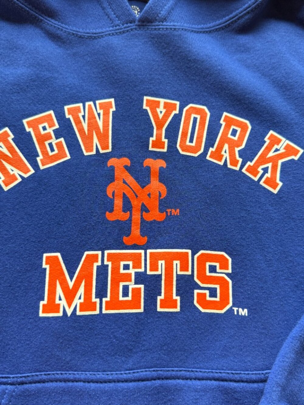 NY Mets Youth Hoodie Large Blue MLB Sweatshirt - Picture 3 of 8